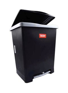 Buy Pedal Trash Can Black/Grey 25Liters in Saudi Arabia