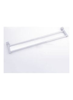 Shop Generic 60cm Bathroom Double Towel Rack 2 Bar Space Aluminum Wall Hanger Cloth Holder Silver 20 10 20cm Online In Dubai Abu Dhabi And All Uae