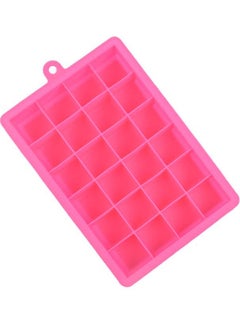 Buy 24 Grid Silicone Ice Cube Tray Molds DIY Desert Cocktail Juice Maker Square Mould Rose red 19*19*19cm in Saudi Arabia