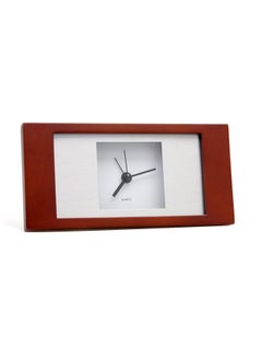 اشتري Chromeplated Clock Wooden شفاف 16x6.5x9سم في الامارات