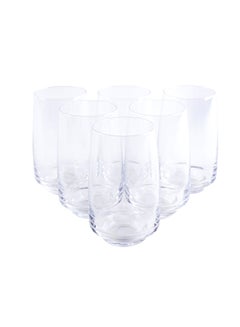 Buy 6-Piece Tumbler Set clear 350ml in UAE