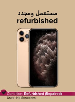 Buy Refurbished - iPhone 11 Pro Max With Facetime Gold 256GB 4G LTE in UAE