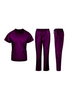 Buy Medical Scrub Set Purple in UAE