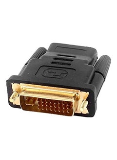 Buy DVI-I Dual Link Male To HDMI Female Connector Adapter Black in UAE