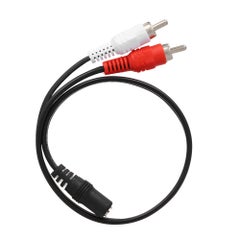 Buy 0.25 Meter 3.5mm Female To 2 RCA Male RCA Audio Cable V4265_P Black in UAE