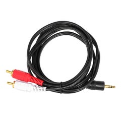 Buy 1.5 Meter 3.5mm Male to 2 RCA Male RCA Audio Cable V4263_P Black in UAE