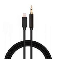 Buy Audio Lightning To 3.5mm Stereo Jack Transfer Cable PAA1180_P Black in Saudi Arabia