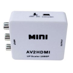 Buy AV to HDMI Scalar Converter Video Composite Adapter V6720W_P White in Saudi Arabia