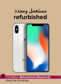 Buy Refurbished - iPhone X With Facetime Silver 64GB ROM 4G LTE in UAE