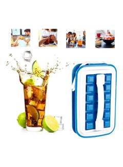 Buy 18 piece Ice Cube Trays Ice Cube Mold Bucket Light blue 22x5x13.5cm in Saudi Arabia