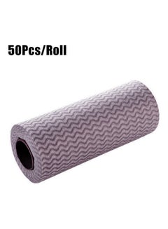 Buy 50 piece Disposable Kitchen Cleaning Cloth Roll Set Brown 20x9x9cm in Saudi Arabia