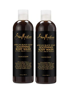 Buy Pack Of 2 African Black Soap Soothing Body Wash 2x13ounce in UAE