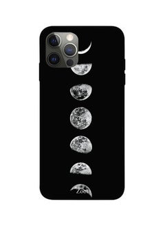 اشتري Moon Printed Case Cover -for Apple iPhone 12 Pro Max Black/White Black/White في مصر