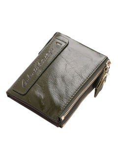 Buy Leather Pocket Wallet Green in Saudi Arabia