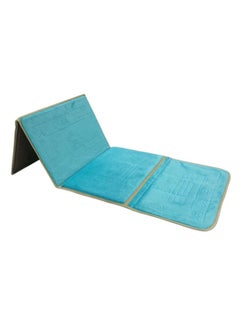 Buy 2-In-1 Foldable Prayer Backrest And Mat Blue 70 x 110cm in Saudi Arabia