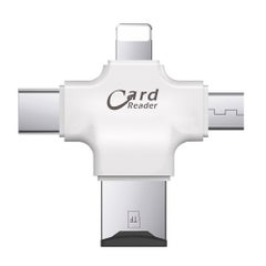 Buy Card Reader Adapter For iPhone/Android/PC White in Saudi Arabia