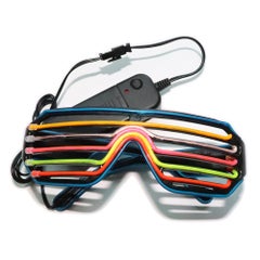 Buy 3 Colors Optional Light Up El Wire Neon Rave Twinkle Glowing Party LED Glasses in Saudi Arabia