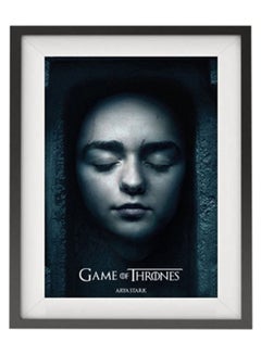 اشتري ملصق بإطار مرسوم عليه صورة شخصية آريا ستارك من مسلسل Game Of Thrones رمادي / أبيض / أسود 30 x 40سم في الامارات