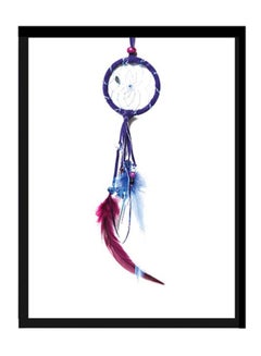 Buy Dream Catcher Wall Poster With Frame White/Purple/Pink 40 x 55cm in UAE