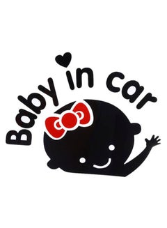 Buy Girl Baby In Car Decorative Wall Sticker White 15 x 20cm in Saudi Arabia