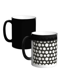 Buy Printed Ceramic Magic Coffee Mug Black/White in Egypt