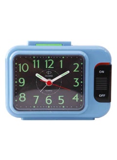 Buy Round Analog Alarm Clock Blue/Black in Saudi Arabia