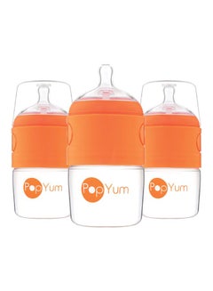 Buy Anti-Colic Formula Making, Mixing, Dispenser Baby Feeding Bottles, 3-Pack With 1 Nipples- 5 oz Orange in Saudi Arabia