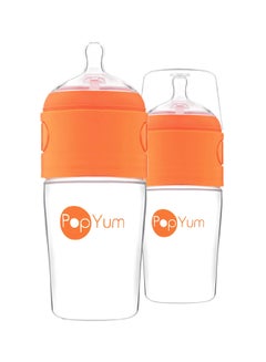 Buy Anti-Colic Formula Making, Mixing, Dispenser Baby Feeding Bottles, 2-Pack With 2 Nipples- 9 oz Orange in Saudi Arabia