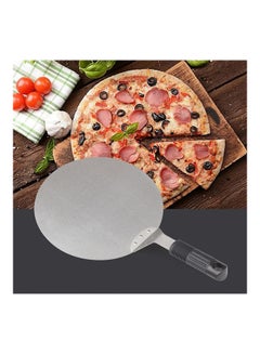 Buy Kitchen Round Stainless Steel Pizza Transfer Shovel Pizza Peel Bakers Paddle Tray Oven Cake Blade multicolor 53*53*53cm in UAE