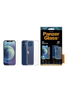 Buy Protective Case Cover For iPhone 12 Mini With Screen Protector Clear in UAE