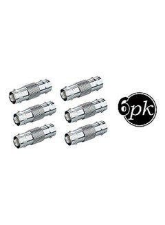 Buy BNC Connector - Coupler (6 Pack) BNC Female to Female, Adapter for CCTV Silver in UAE