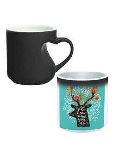 Buy Printed Ceramic Magic Coffee Mug White/Black/Green in Egypt