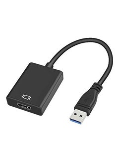 Buy USB 3.0 to HDMI Adapter with HD 1080P, Video Audio Graphics Converter Black in UAE