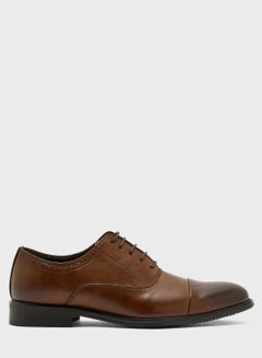 Buy Classic Oxford Lace-Up Boots Brown in UAE