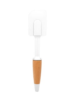 Buy Silicone Spatula Flat Paint Spoon Brown/White 35cm in UAE