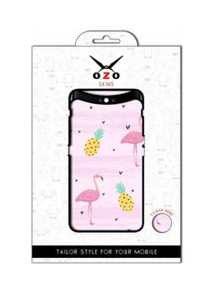 Buy Tropical Flamingo Mobile Back Skin SE163TFP for Huawei Y7 Prime (2019) Pink/Multicolor in Egypt