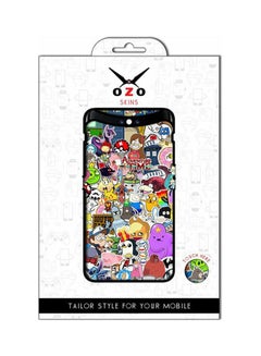 Buy Cartoon Charcater Stickers Mobile Back Skin SE141CCS for OnePlus 7 Pro Multicolor in Egypt