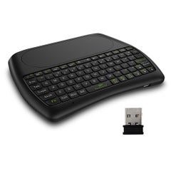 Buy D08 Wireless Keyboard Touchpad Mouse Remote Control Black in UAE