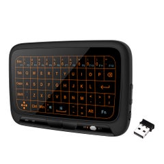 Buy H18+ Wireless Full Touchpad Backlight Keyboard For Smart TV Android TV Box PC Laptop Black in UAE