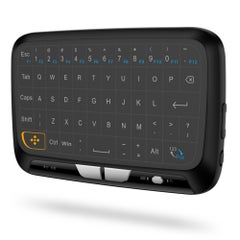 Buy H18 Wireless Full Touchpad Remote Control Keyboard Mouse Mode With Large Touch Pad Vibration Feedback Black in Saudi Arabia