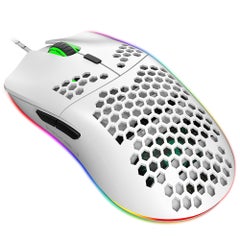 Buy J900 USB Wired Gaming Mouse With Six Adjustable DPI Ergonomic Design For Desktop Laptop White in Saudi Arabia