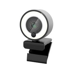 Buy 1080P HD Webcam With Ring Fill Light Autofocus Built In Microphone Smooth Type Black in Saudi Arabia