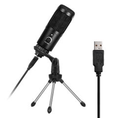 Buy Professional Studio Microphone USB Condenser with Cardioid Studio Recording Mic Black in Saudi Arabia
