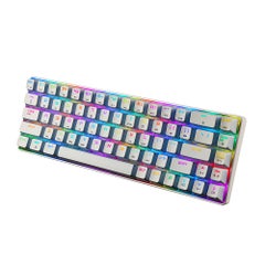 Buy MK14 RGB Backlight 68 Keys Metal Panel N-key Rollover Gaming Keyboard White in Saudi Arabia