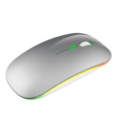 Buy M40 Ultra-thin 2.4G Rechargeable Wireless Silent Mouse Ergonomic Design 3 Adjustable DPI Silver in Saudi Arabia