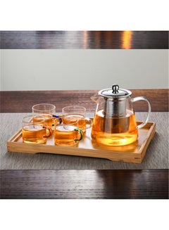 Buy Set Of Thickened Glass Tea clear in UAE