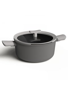 Buy Covered Stockpot Leo Line Grey 24cm in Egypt