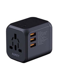 Buy Union One 30W PD Travel Adapter Type-C PD + 3 USB-A PA-TA04 Black in Saudi Arabia