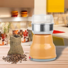 اشتري Multifunction Stainless Steel Electric Grinder Smash Machine Yellow 18*11*11cm في السعودية