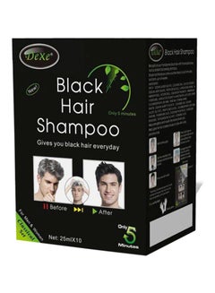 Buy Pack Of 10 Hair Colouring Shampoo Black 250ml in UAE